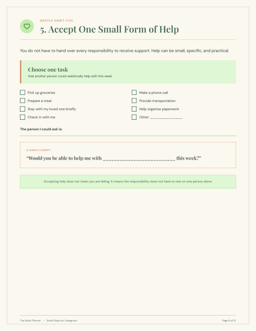 Small Steps for Caregivers: A Gentle 7-Day Printable Guide