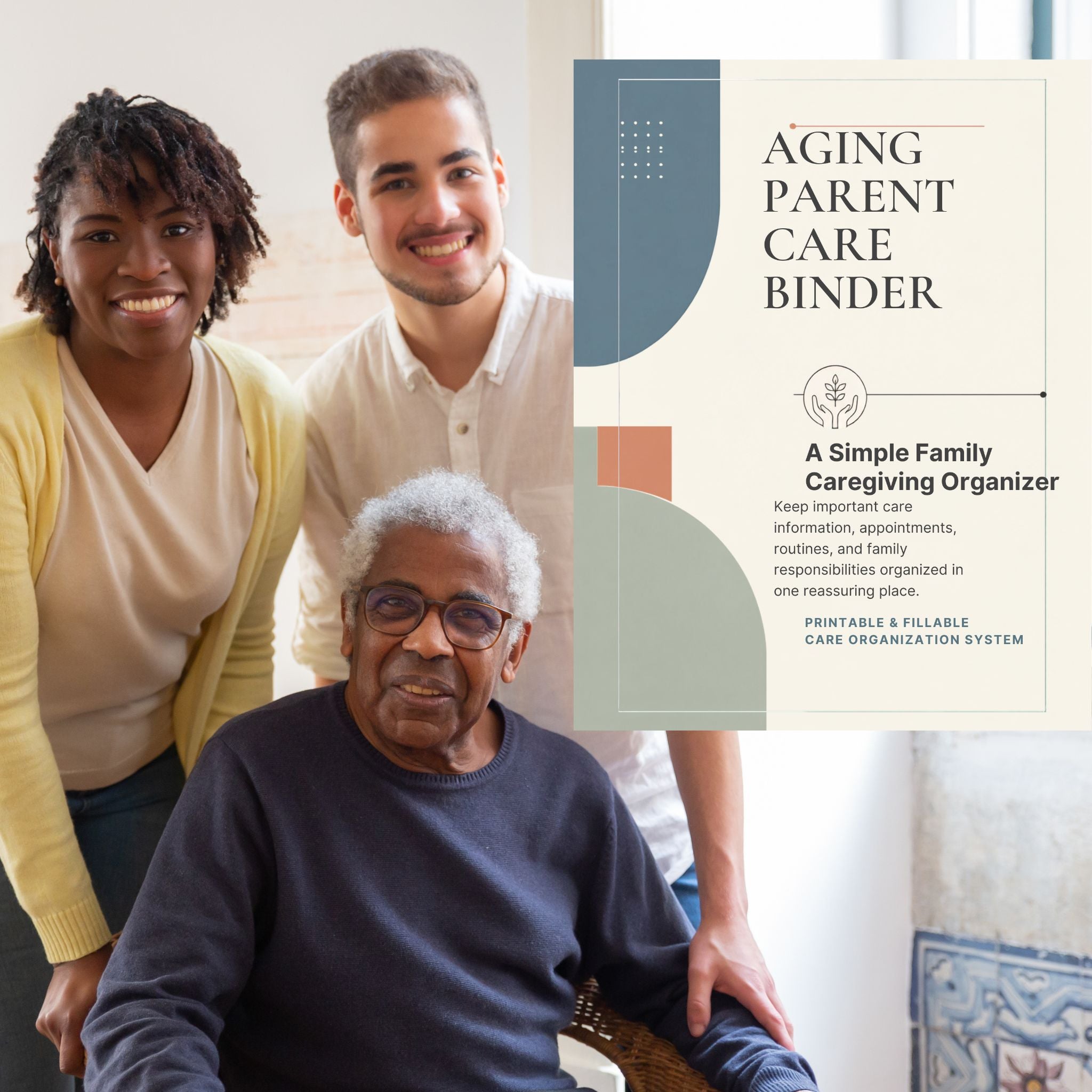 Aging Parent Care Binder — The Calm, All-in-One Caregiver Organizer (62-Page Printable PDF)